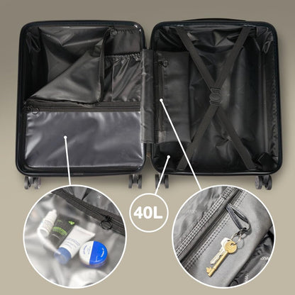 Troler Cabin Max Anode 40L 4 roti sistem combinat negru