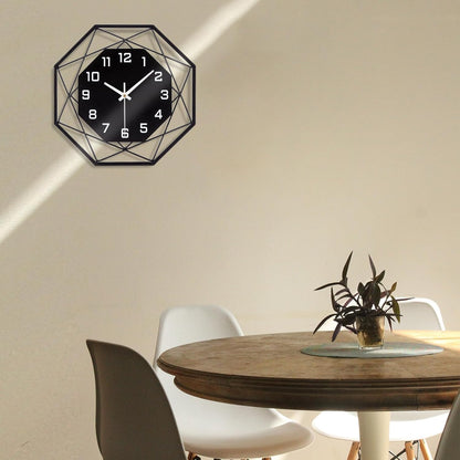 Ceas de perete VIVILINEN 58cm metal negru silentios analog