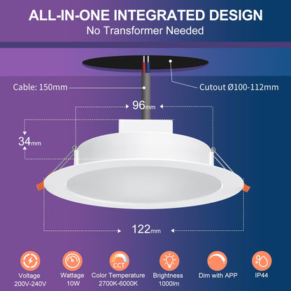 Spot LED DUSKTEC RGB Alexa 10W 1000 lm Bluetooth APP
