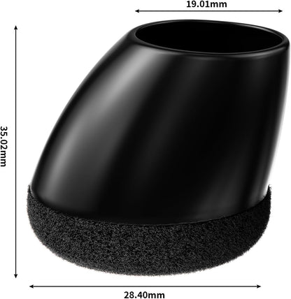 Set 24 capace RCHYFEED din silicon cu pasla pentru picioare de scaun inclinate 15-25°, negre, marimea M (20-26 mm)