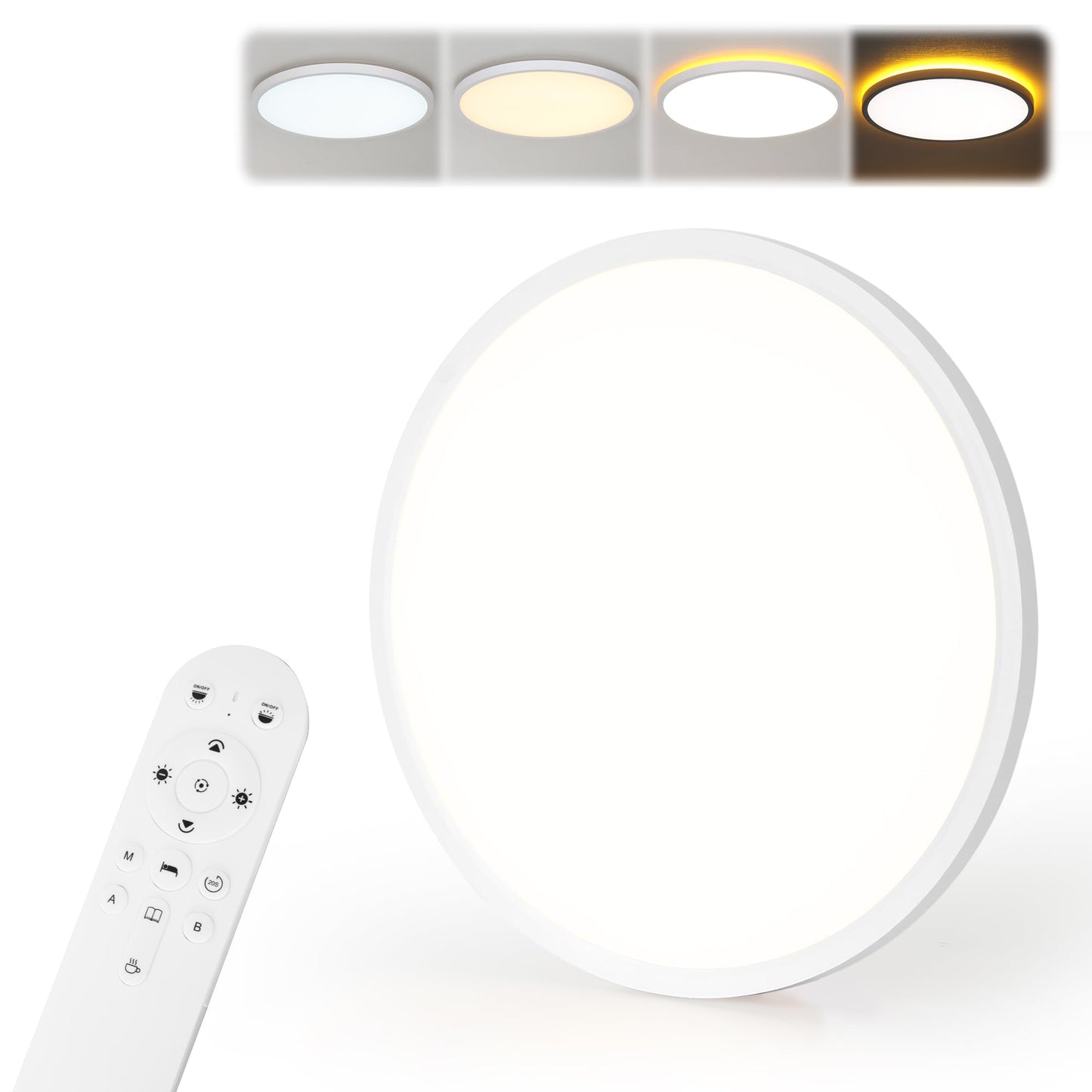 Plafoniera MoonYard LED 40 cm 36W 3900 lm cu telecomanda