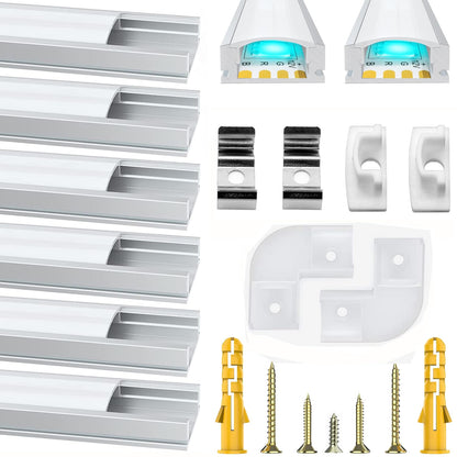Profil LED Chesbung U-Form 10x1m Aluminiu 12V Alb Cald