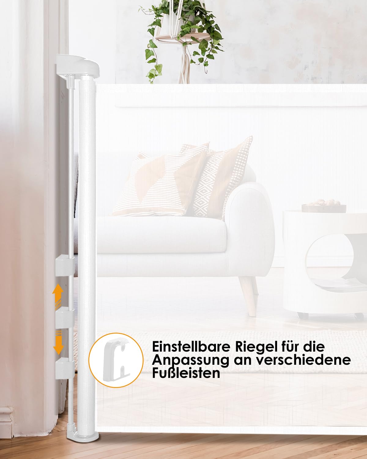Poarta de siguranta derimkcoa retractabila 140 cm, set 2 bucati