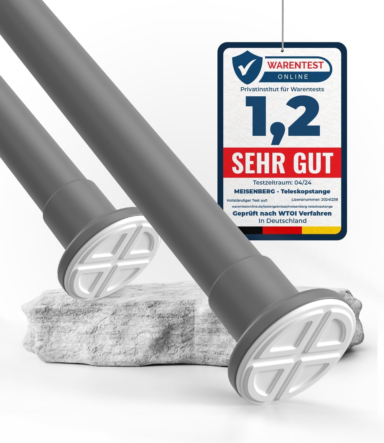 Tija perdea MEISENBERG extensibila 260-310 cm, otel 32 mm