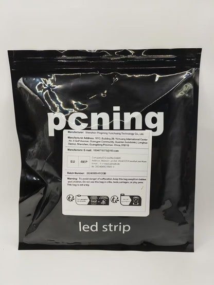 pcning COB LED Strip, 3 Metres, Self-Adhesive Cool White, Waterproof IP67, 3 m LED Strip Light, 230 V, Direct Connection with Plug (Cool White, 3)