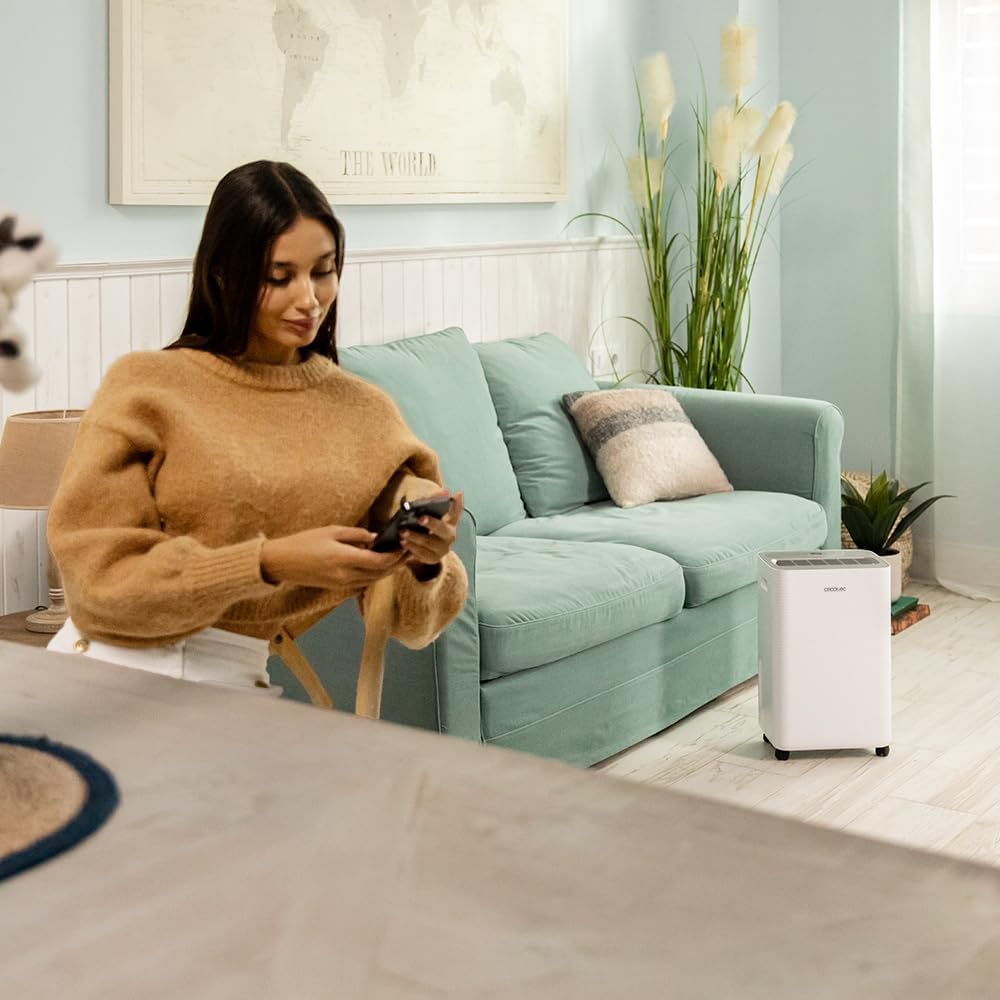 Dezumidificator Cecotec BigDry 8000 Expert Connected, 16 L/zi, Wi-Fi, alb