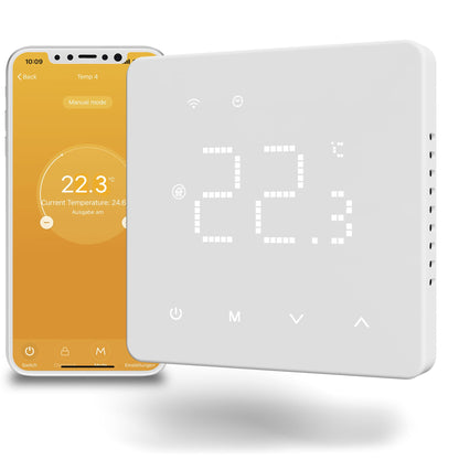 Termostat inteligent WiFi TGM50 Beok, touch, programabil, Tuya, 3A