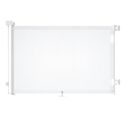 Poarta siguranta copii Wodondog retractabila 150 cm metal alba
