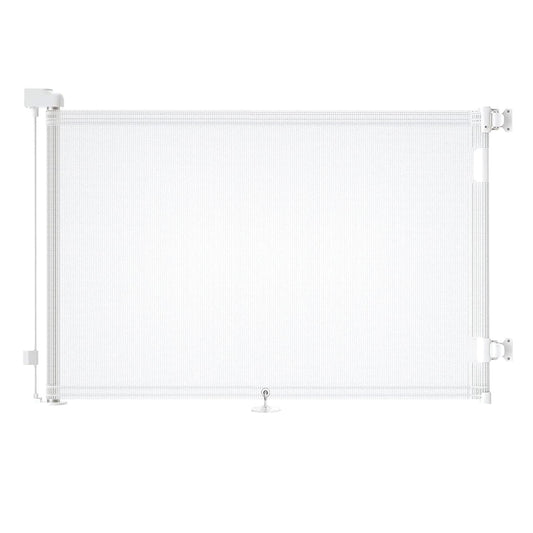 Poarta siguranta copii Wodondog retractabila 150 cm metal alba
