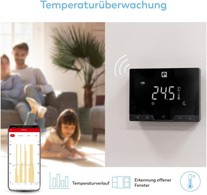 Termostat inteligent WiFi Garza ETNA pentru incalzire, negru