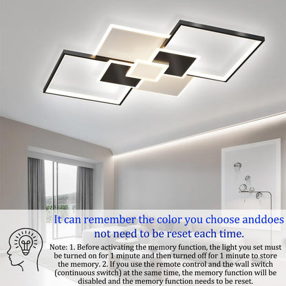 Lampa tavan LED Dimmable White + Black 68W 6800 lm telecomanda