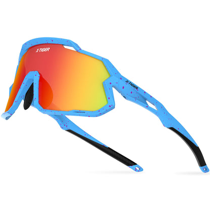X-TIGER Children's Cycling Glasses Polarised Sports Glasses UV400 for Boys Girls Age 6-14 Years Outdoor Sports Sunglasses