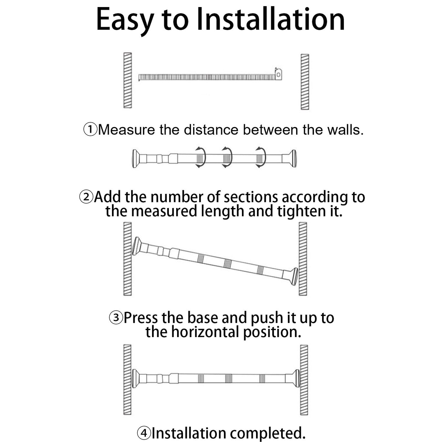 Tija dus Kongming extensibila 60-290 cm otel inoxidabil alb