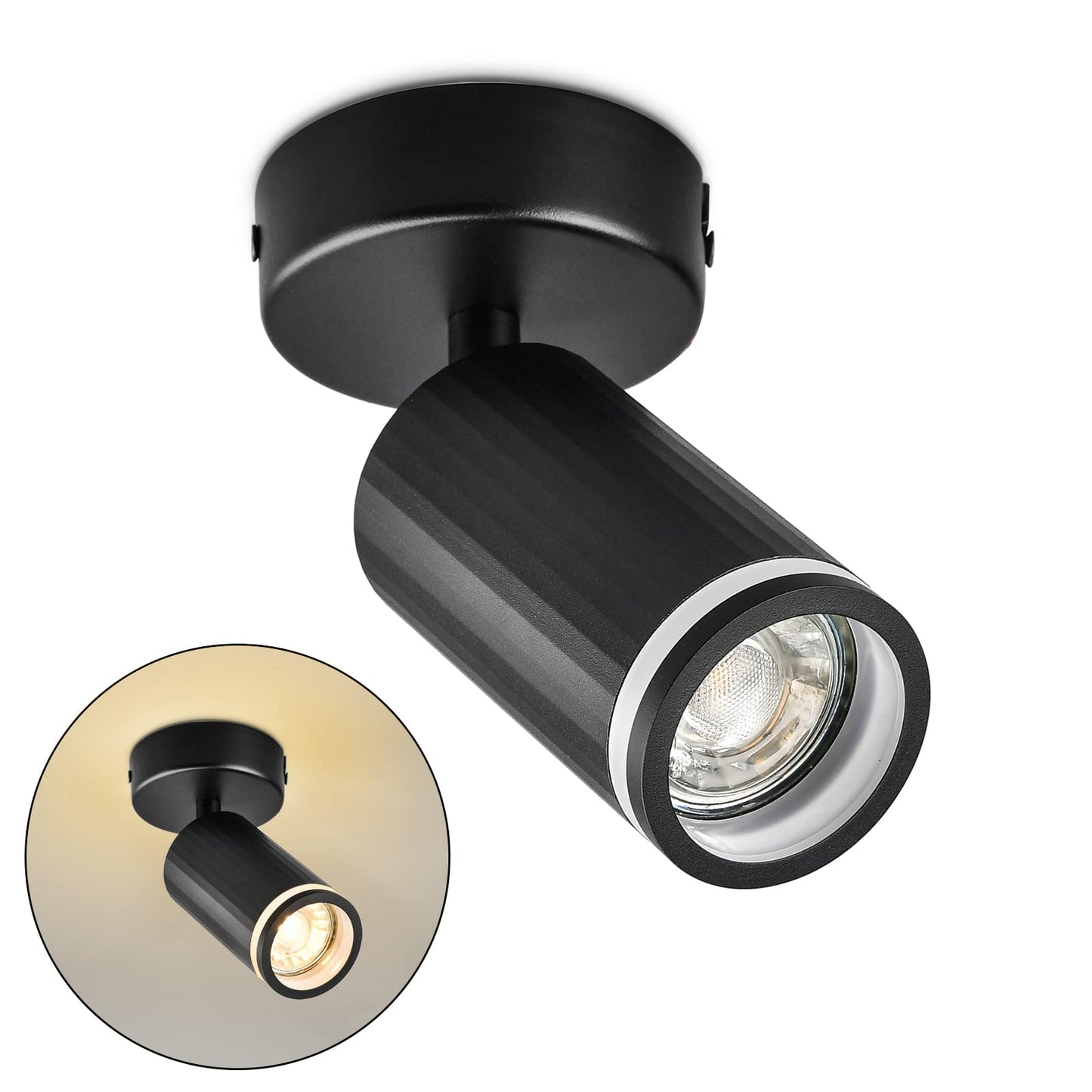 Spot luminos White 3 becuri GU10 aluminiu rotativ 2250 lm