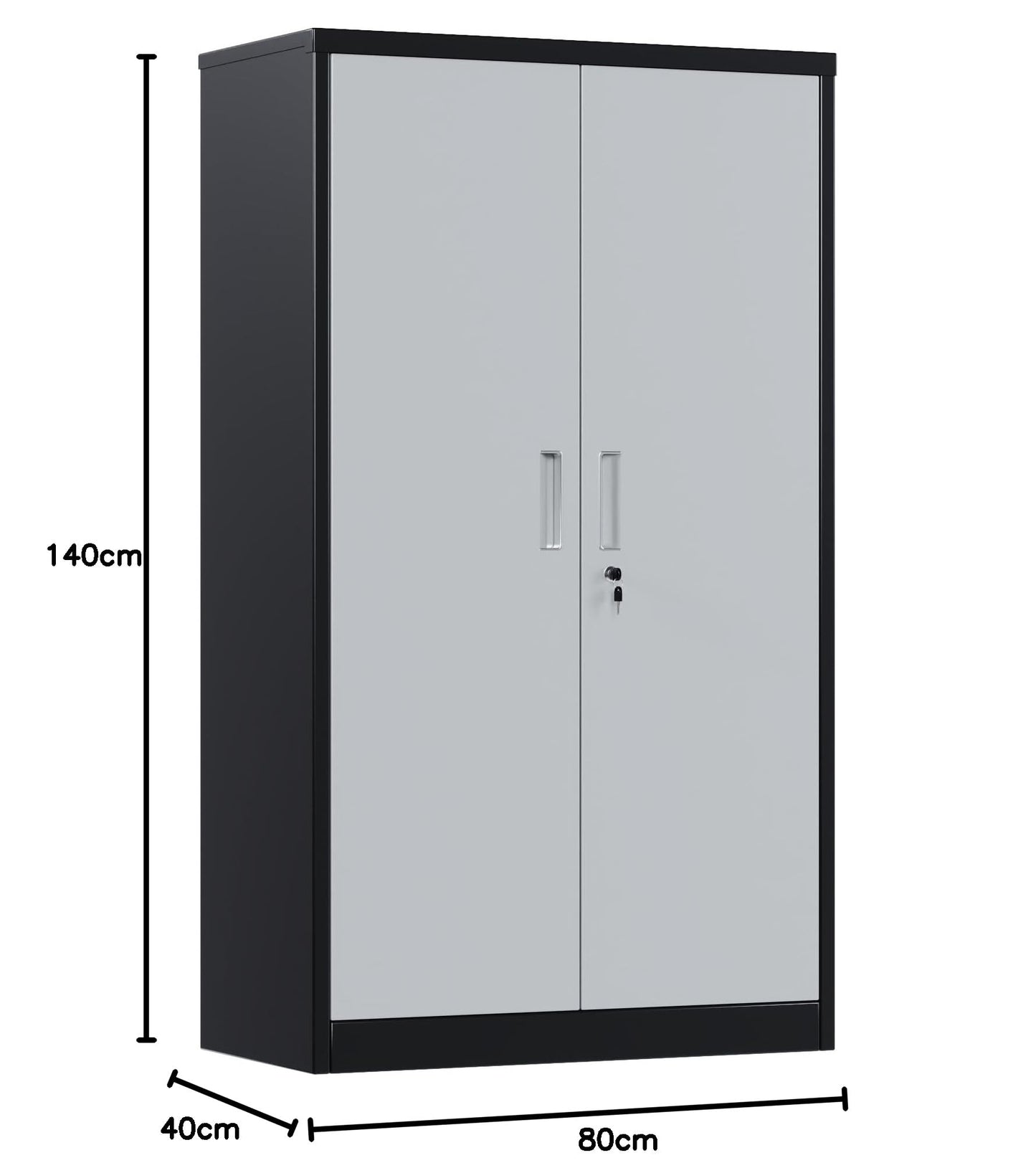 Dulap metalic SUPEER 180x60x40 cm 3 rafturi reglabile, incuiabil