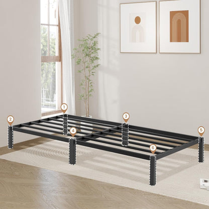 Cadru de pat metalic FetiNes 90 x 200 cm, negru