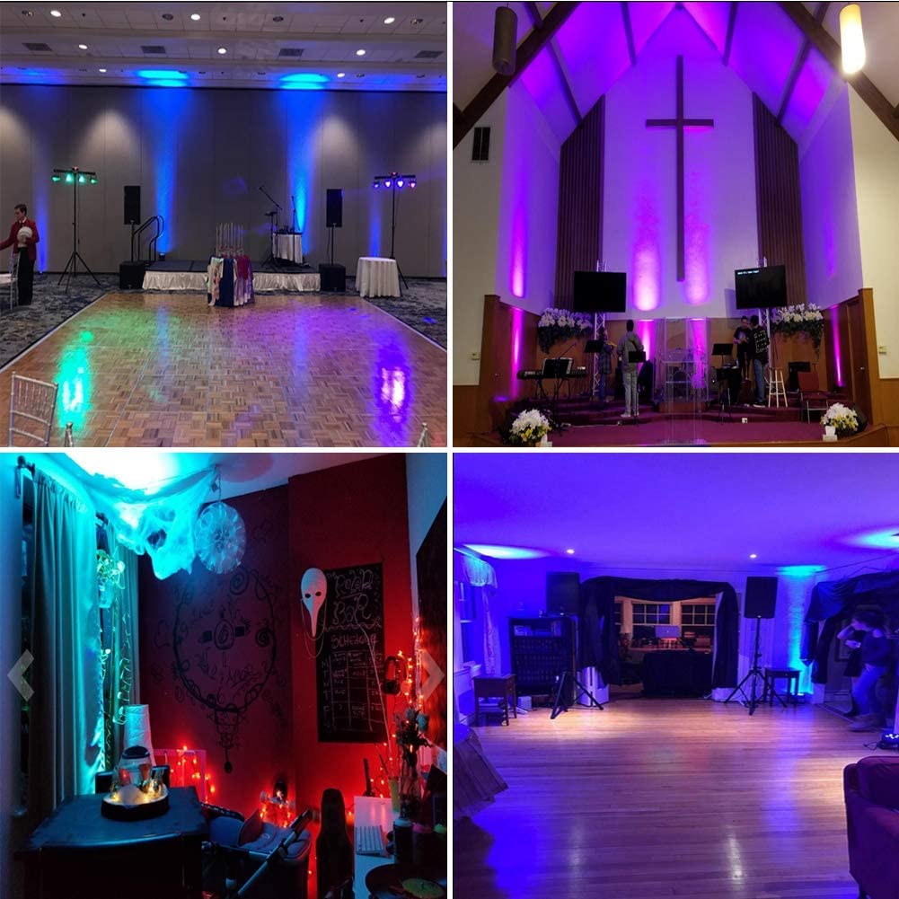 Set lumini scena UKing 1082X4EUB 72W RGB DMX cu telecomanda