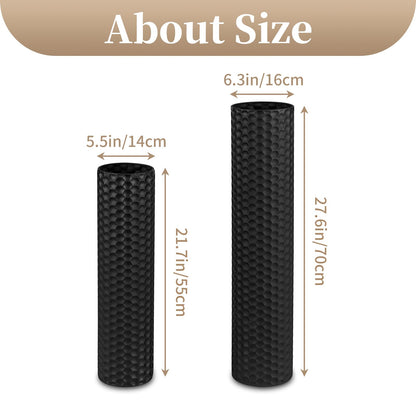 Vaze decorative Sziqiqi Modern Black Floor Vases set 2 metal 7055cm