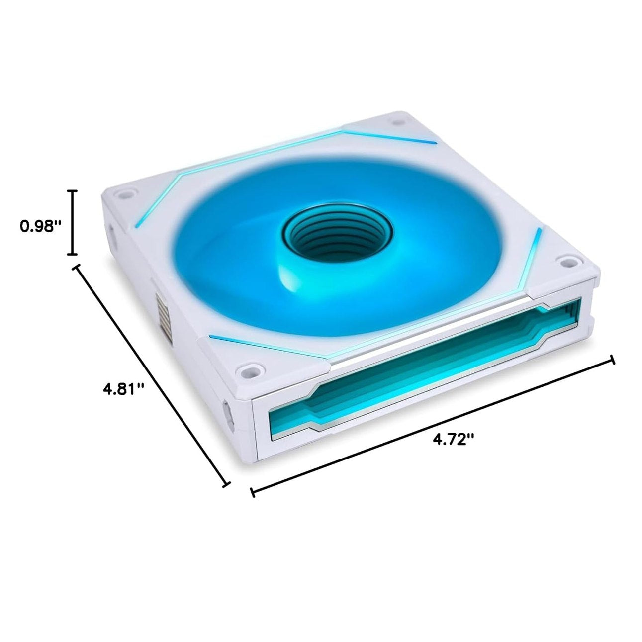 Lian Li UNI Fan SL-Infinity 120-Triple Pack-ARGB Fan-Infinity Mirror-Daisy-Chain Design-Customizable Lighting Effects-One Cable Connection-with Controller-White-(UF-SLIN120-3W)