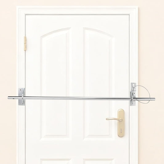 Bara de siguranta pentru usa QZATACAEN, 111.8 cm, argintie