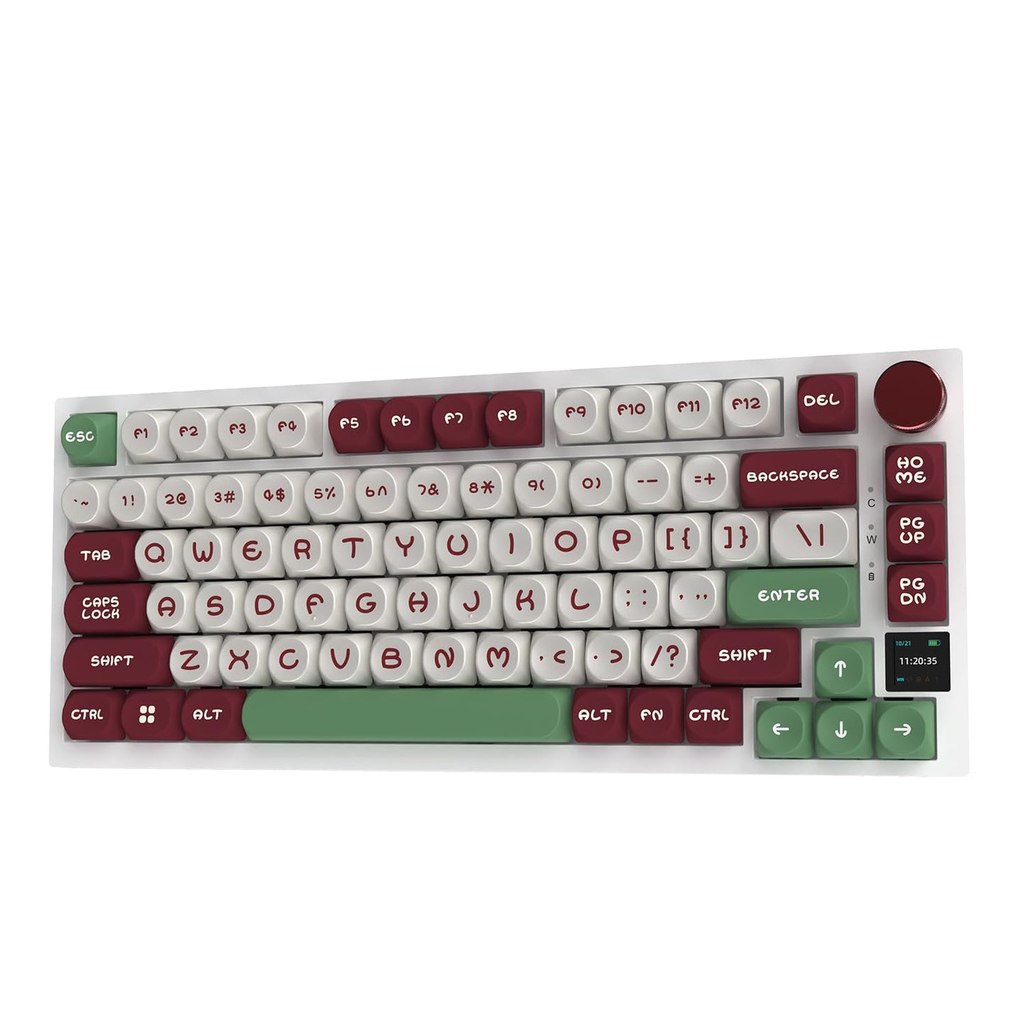 AK820 75% Wired RGB Gasket Mechanical Keyboard with Volume Knob, South Facing LED, Poron Foam, PBT Keycaps, Custom Programmable Hot-Swap Keyboard