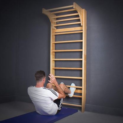 Scara fitness CCLIFE Swedish Shoulder Rest lemn 220 x 80 x 57 cm
