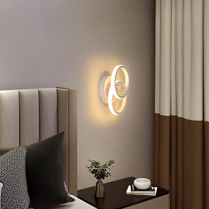 Goeco LED Ceiling Light, 2 Bulbs, Modern Round Design Ceiling Light, 3000 K Warm White Light, 22 W LED Lamp, Silicone Cover, LED Light for Living Room, Bedroom, Kitchen (White Model 1)
