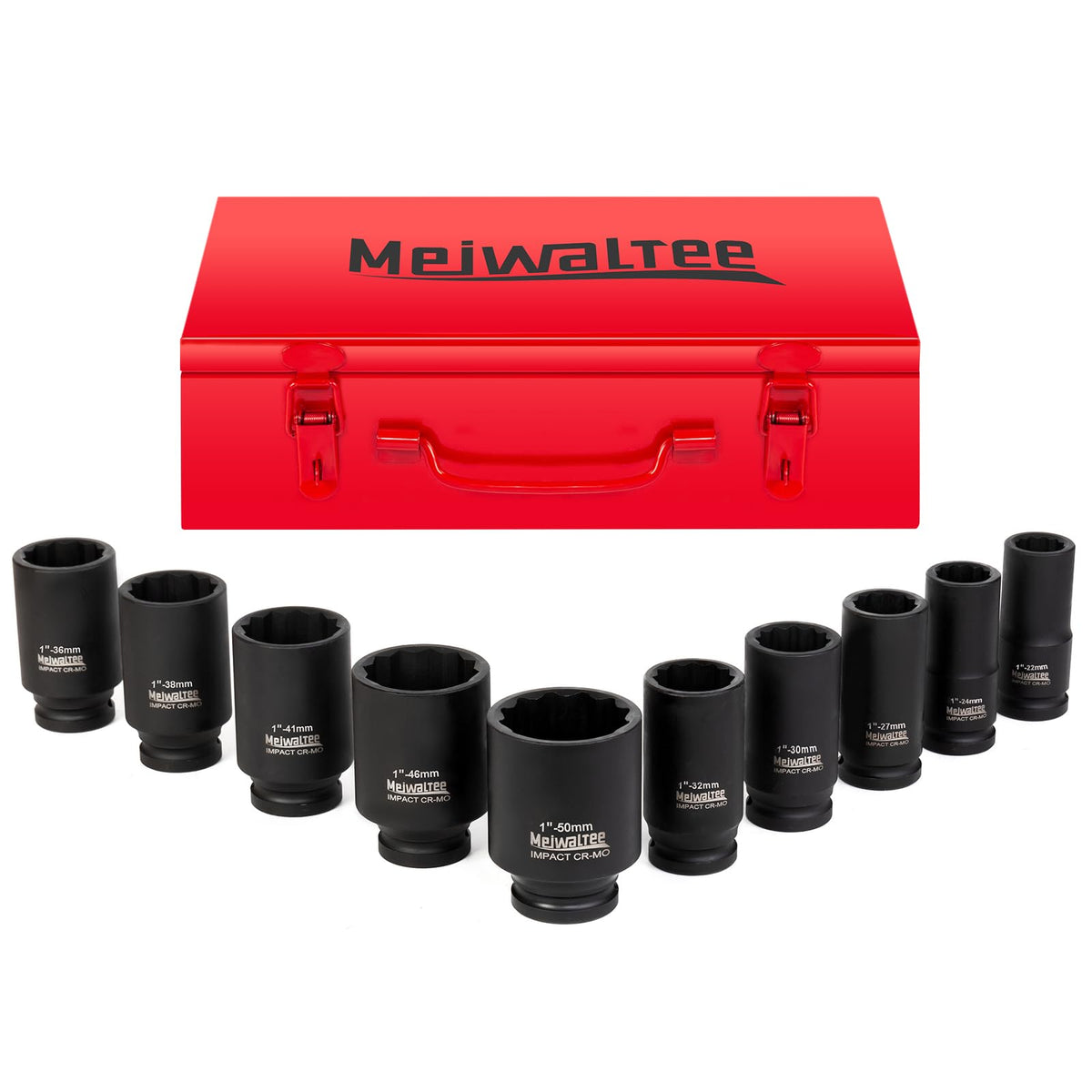 Set chei impact Meiwaltee DEVMIS00009 1 inch 10 piese Cr-Mo