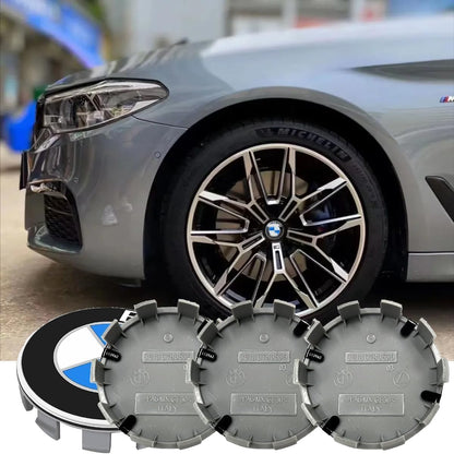 Capace butuc roti BMW 68mm negru ABS aluminiu 4 buc