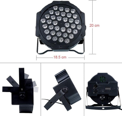 Set lumini scena UKing 1082X4EUB 72W RGB DMX cu telecomanda