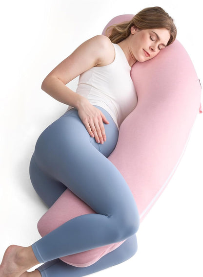 Perna gravide Momcozy PP102 U-Form 145 cm, husa racoroasa