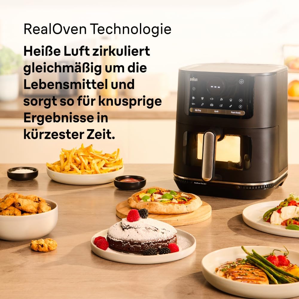 Friteuza cu aer cald Braun MultiFry 5 HF5073IBK 3 in 1, 6 L, 2000 W, negru