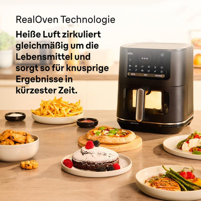 Friteuza cu aer cald Braun MultiFry 5 HF5073IBK 3 in 1, 6 L, 2000 W, negru