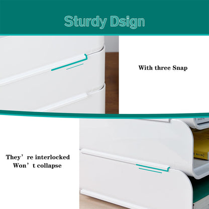 Organizator documente HKeeper 4 niveluri A4 plastic alb