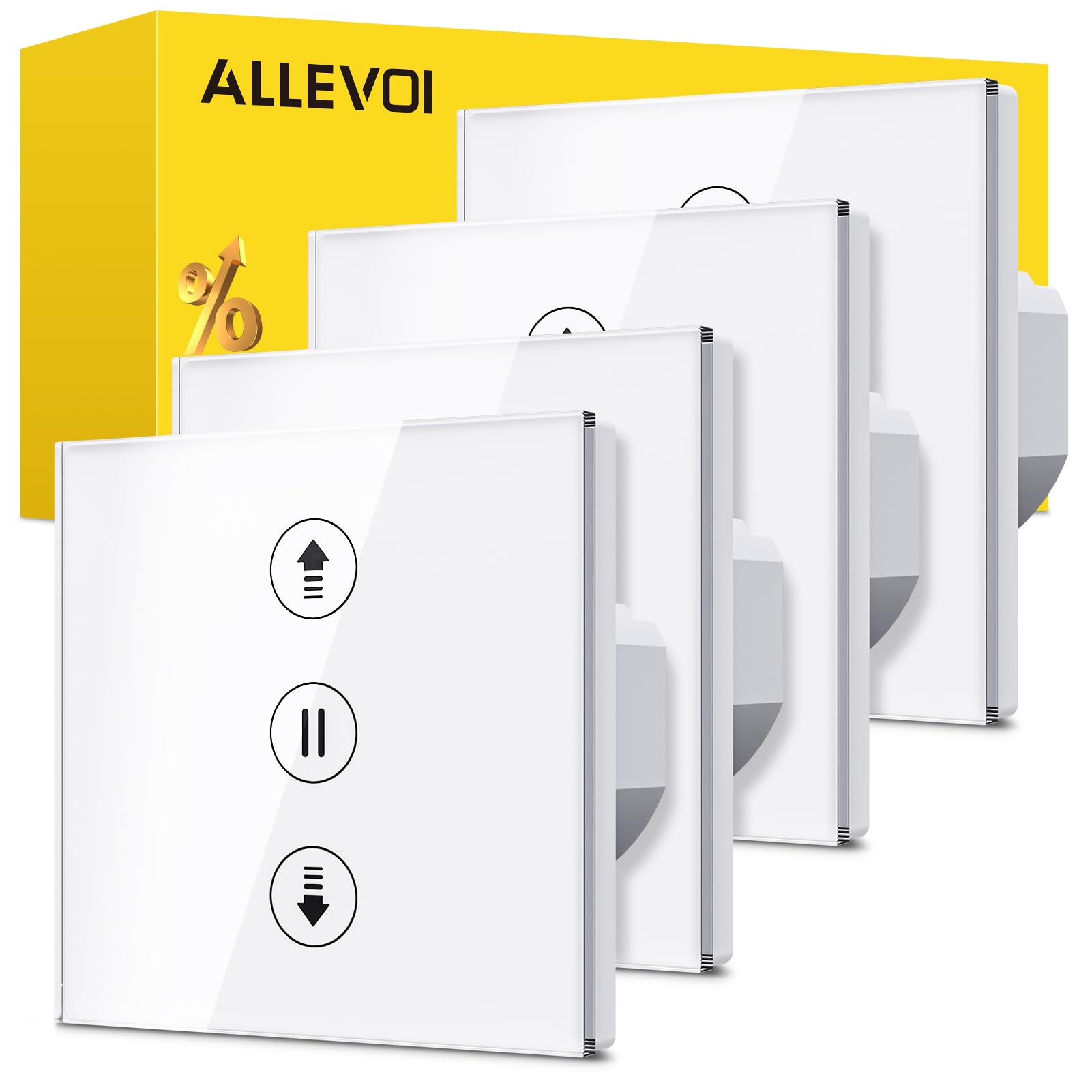 Wlan Rolladenschalter mit Prozentfunktion, Smart Rolladen Zeitschaltuhr Sprachsteuerung, Kompatibel mit Alexa/Google Home/Smart Life, Jalousien Rolladensteuerung Benötigt Nullleiter