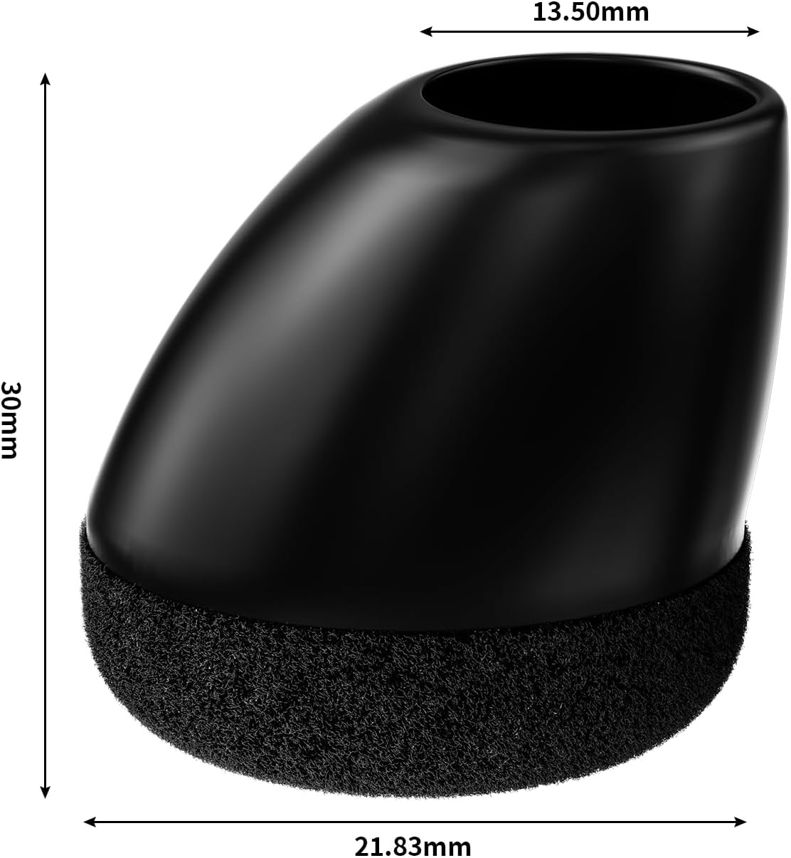 Set 24 capace RCHYFEED din silicon cu fetru pentru picioare de scaun inclinate 15-25°, marimea S 15-19 mm, negre