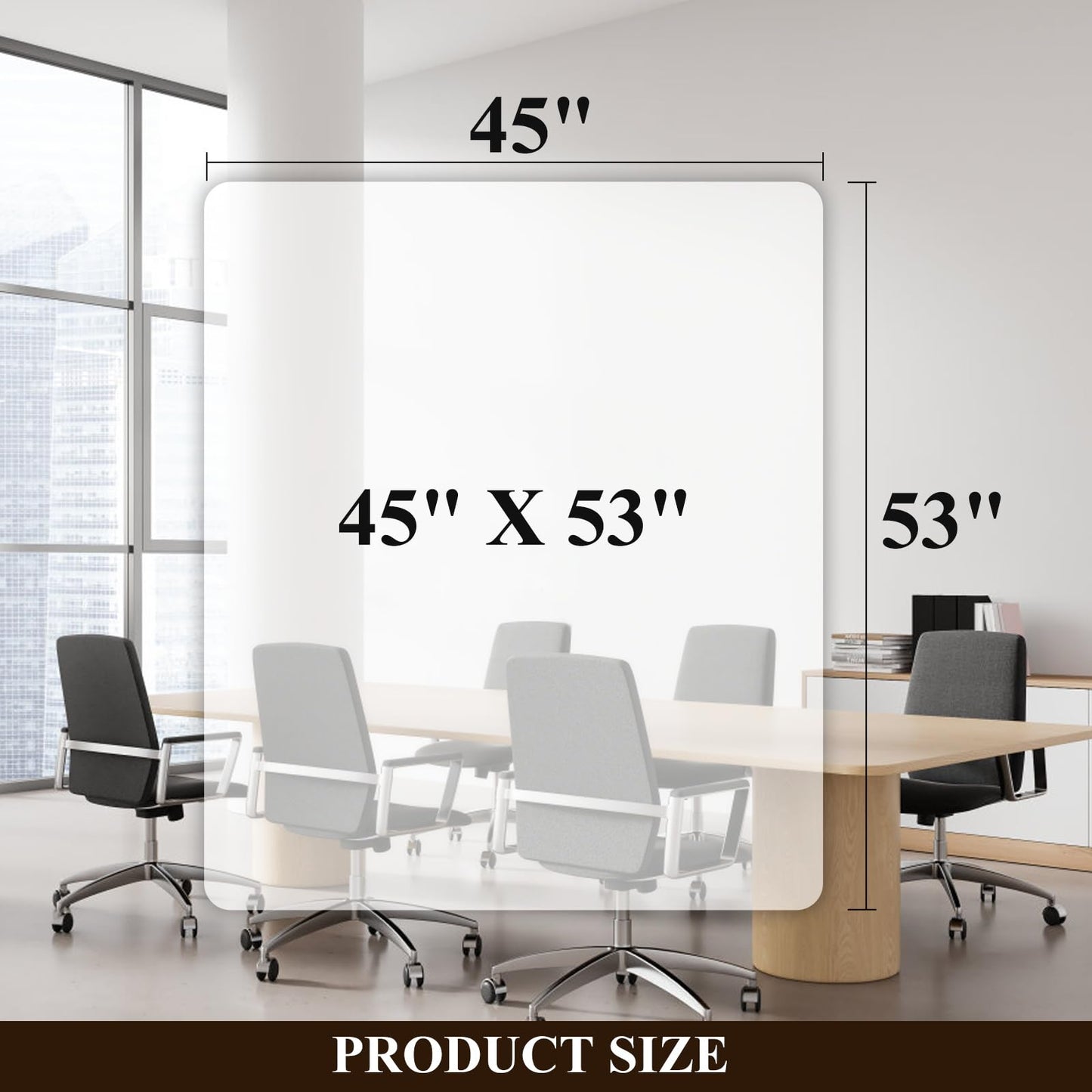 Covoras scaun SHAREWIN Clear 115 x 135 cm PVC pentru podele dure