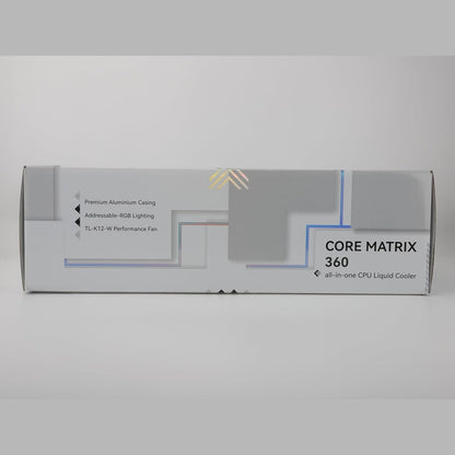 Thermalright Core Matrix 360 White CPU Water Cooler with 3 PWM Fans Water Pump Speed 2150RPM S-FDB Bearing for AMD AM4/AM5, Intel LGA1150/1151/1200/1700/2011(White)