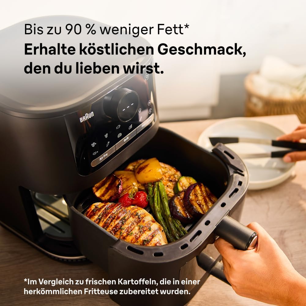 Friteuza cu aer cald Braun MultiFry 5 HF5073IBK 3 in 1, 6 L, 2000 W, negru