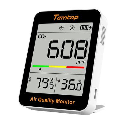 Monitor calitate aer Temtop C1+ CO2 Bluetooth app alb