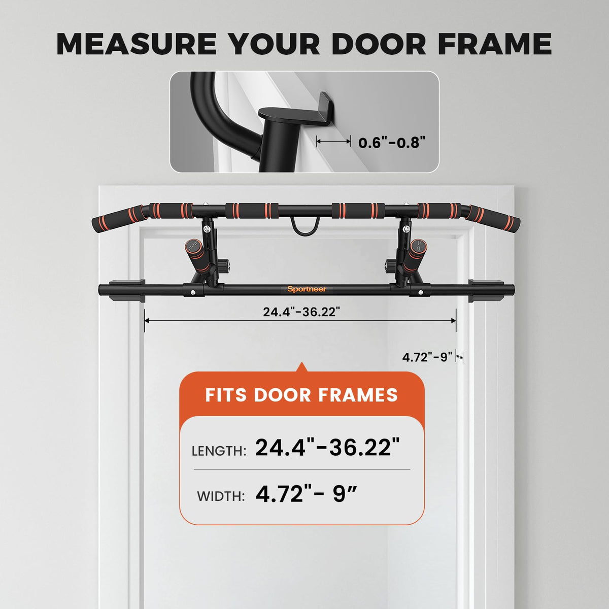 Bara tractiuni Sportneer Door Frame Folding Handle 134 kg