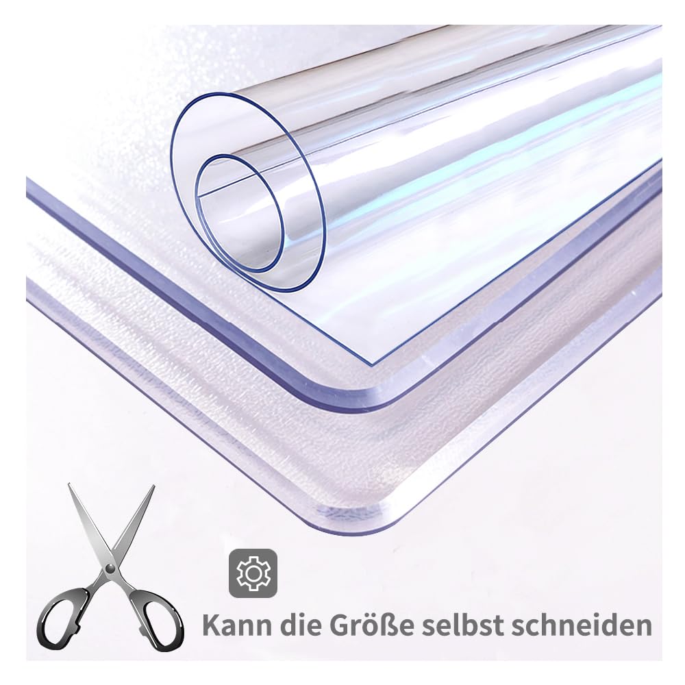 Fata de masa LAVOUP Transparent 2mm PVC 80 x 160 cm Rezistenta