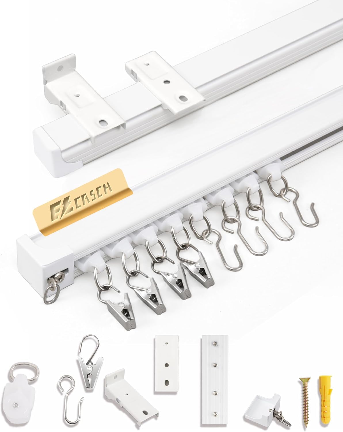 Sina perdea Ezcasch EZCLG0010 aluminiu 3 m montaj tavanperete