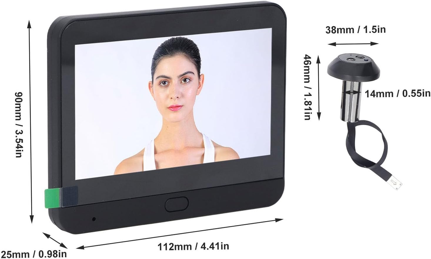 WiFi Door Viewer Camera, Wireless Digital Door Camera, 4.3 Inch LCD Display, 1080P Video Doorbell Camera, Two-Way Conversation, IR Night Vision, PIR Motion Detection