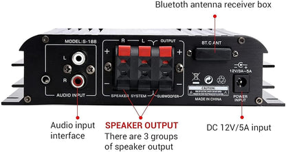 Amplificator 800W S188 Bluetooth 5.0 2.1 canale