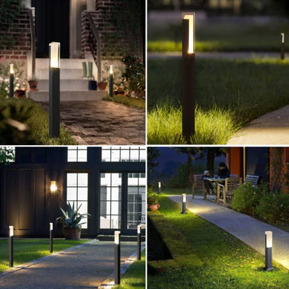 ZTWLEED Pack of 2 LED Path Lights, Outdoor, 6 W Bollard Light, Outdoor Natural White, 4000 K, IP65 Waterproof Garden Lighting for Lawn, Patio, Path, Garage, Black, 40 cm, 110-240 V