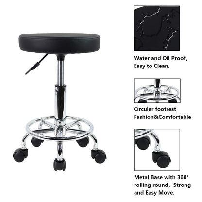 Scaun salon KKTONER BBS0432 PU Leather reglabil cu roti