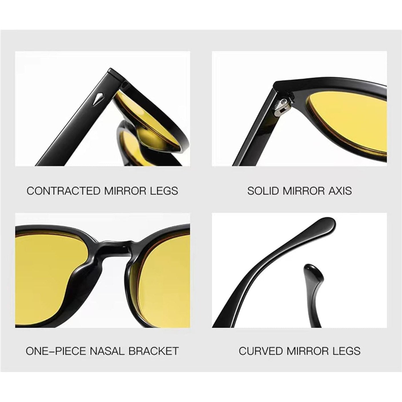 HWYYLX Retro Oval Polarized Sunglasses For Men Women, Vintage Depp Style Round Sunglasses, Fashion UV400 Protection Tinted Lens Carnival Sun Glasses