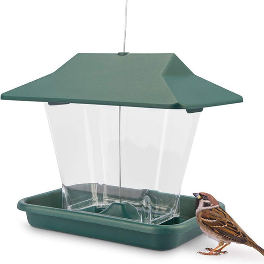 Hanging Bird House - Feeding Bowl for Birds with Landing Sites - Feeder, Feeding Station for Year-Round Wild Birds Feeding