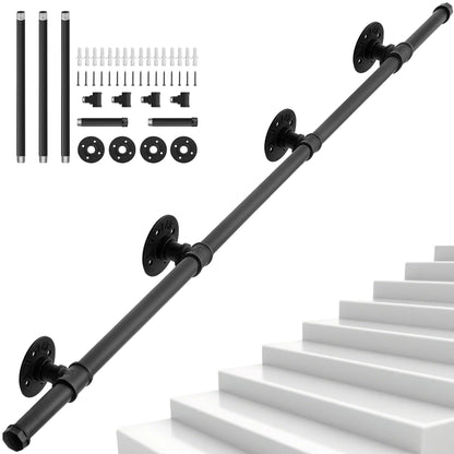 Balustrada OUUTMEE Fier forjat 100 cm neagra